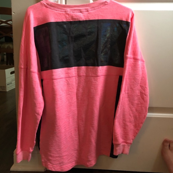 Oversized PINK Sweatshirt with Mesh - Picture 2 of 5